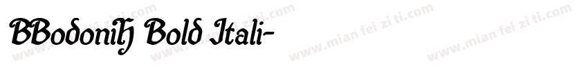 BBodoniH Bold Itali字体转换